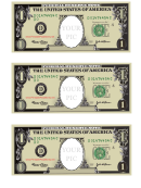 One Dollar Bill Template