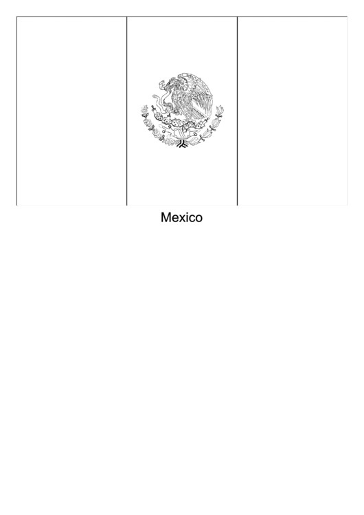 Mexico Flag Template Printable pdf