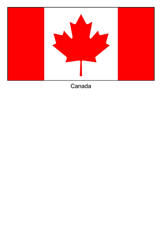 Canada Flag Template Printable pdf