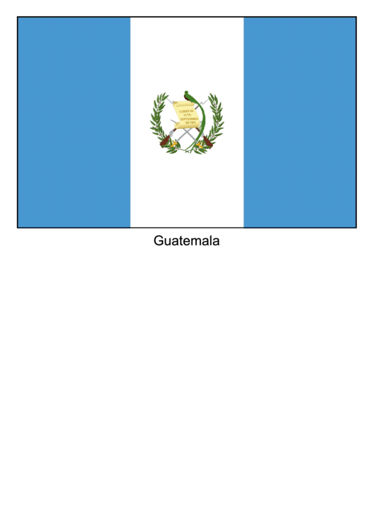Guatemala Flag Template Printable pdf