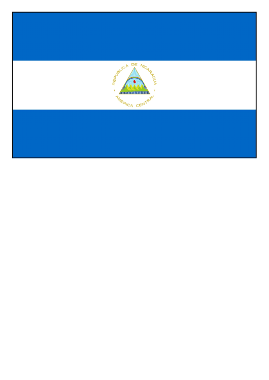 Nicaragua Flag Template Printable pdf