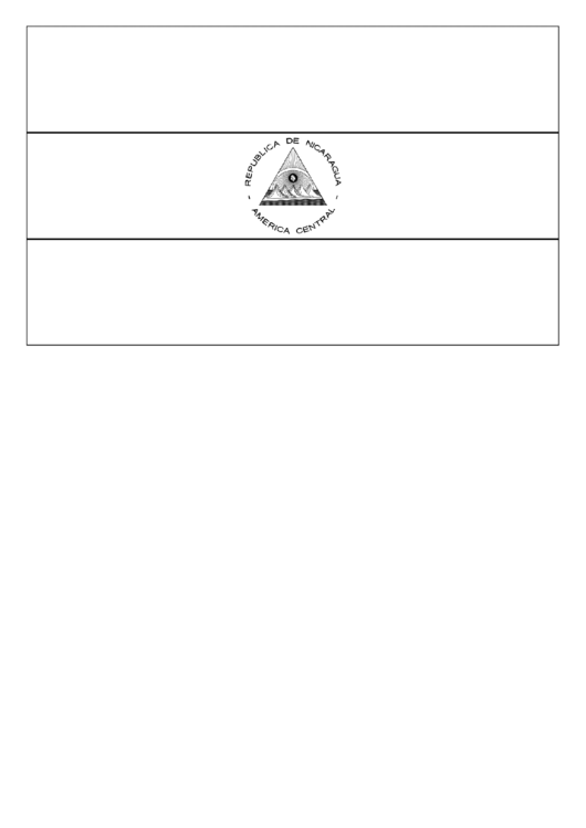 Nicaragua Flag Template Printable pdf