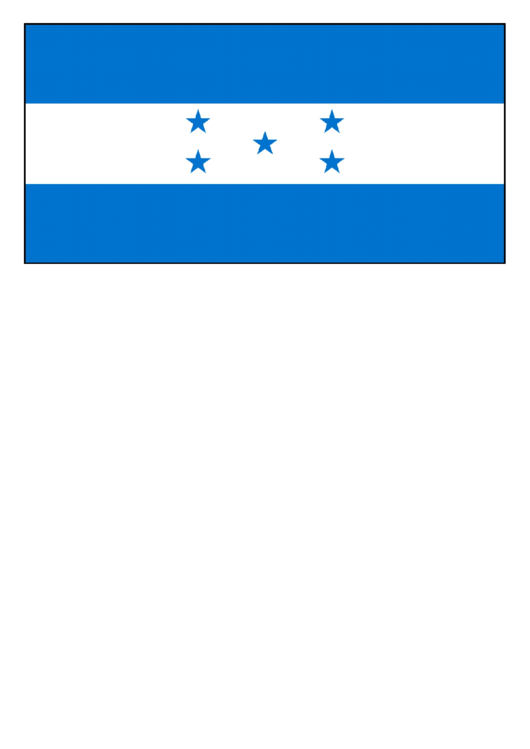 Honduras Flag Template Printable pdf