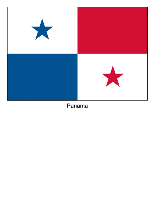 Panama Flag Template
