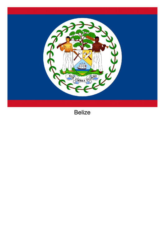 Belize Flag Template