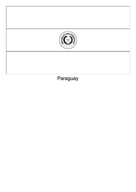 Paraguay Flag Template Printable pdf
