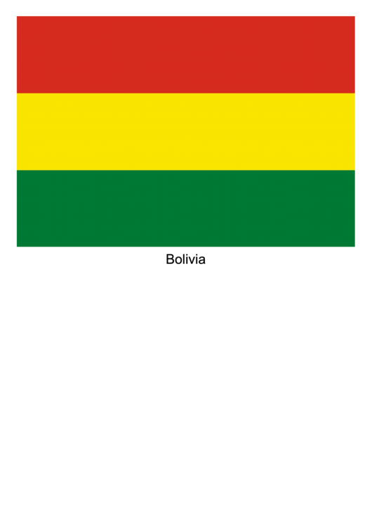 Bolivia Flag Template