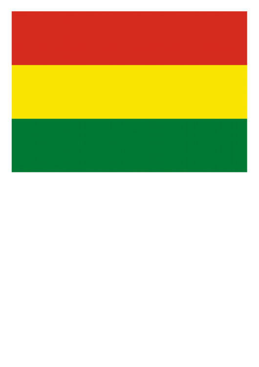 Bolivia Flag Template Printable pdf