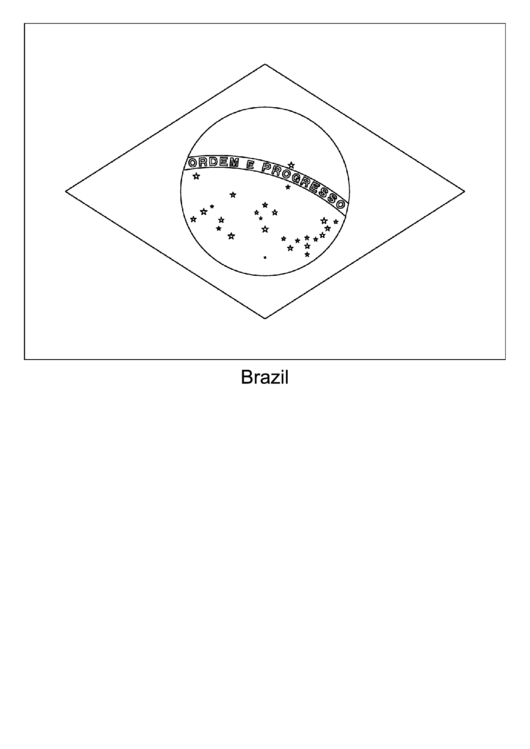 Brazil Flag Template printable pdf download