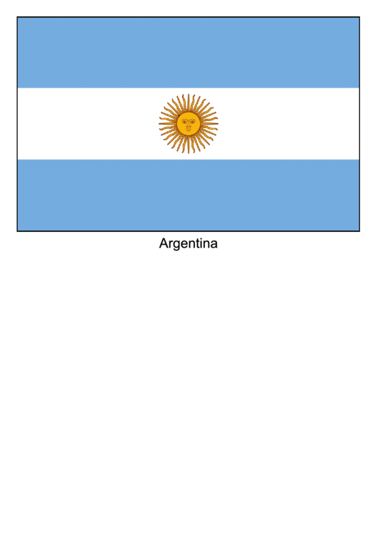 Argentina Flag Template