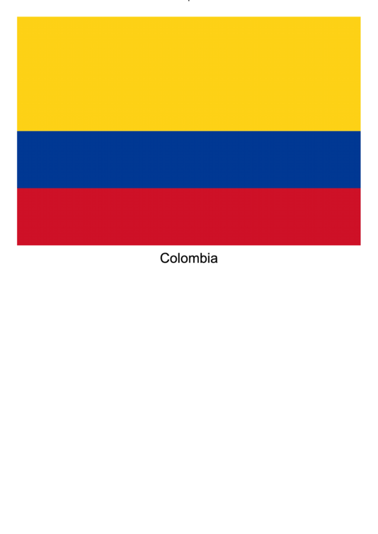 Colombia Flag Template