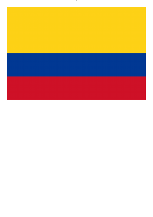 Colombia Flag Template Printable pdf