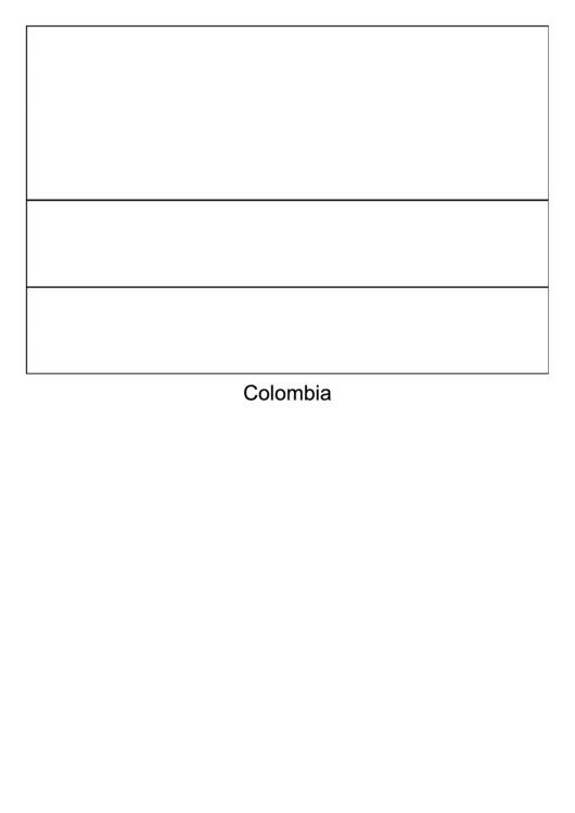 Colombia Flag Template Printable pdf