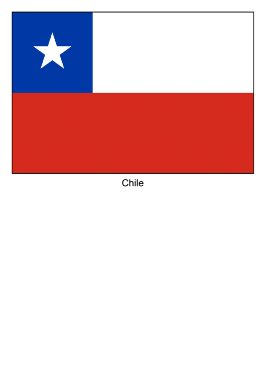 Chile Flag Template Printable pdf