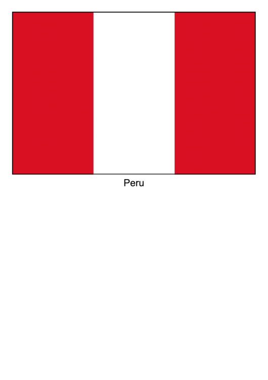 Peru Flag Template Printable pdf