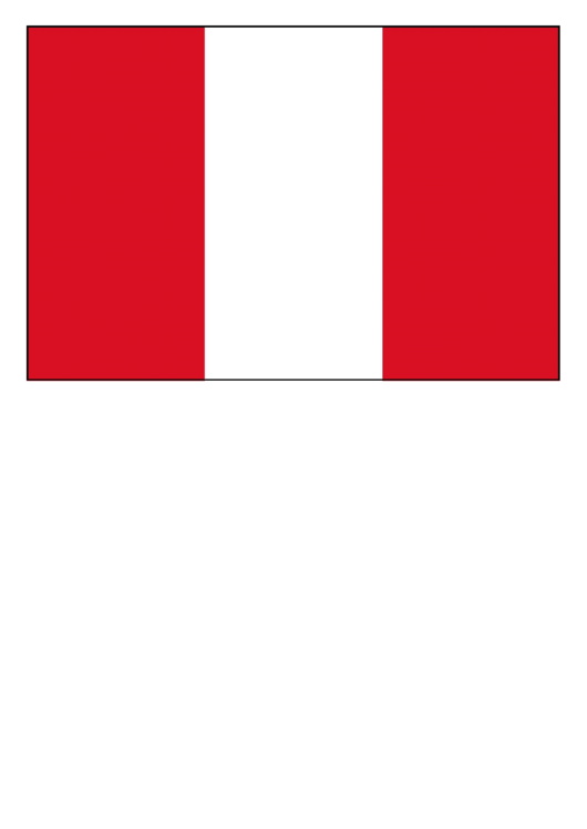 Peru Flag Template Printable pdf