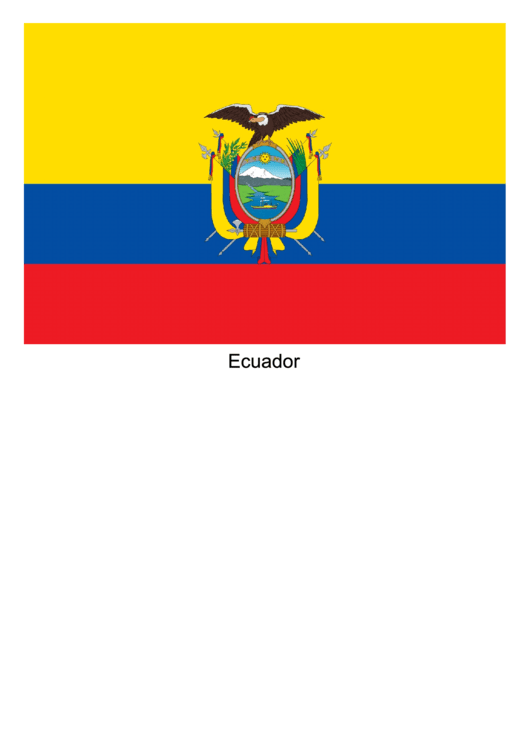 Ecuador Flag Template