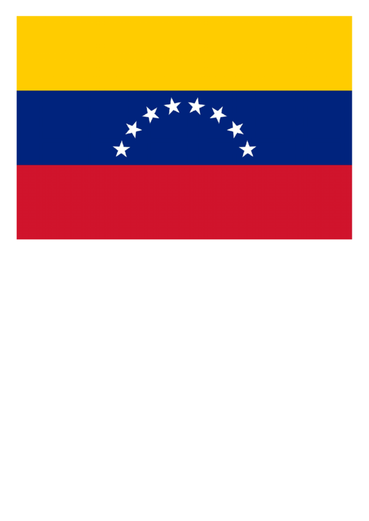 Venezuela Flag Template Printable pdf