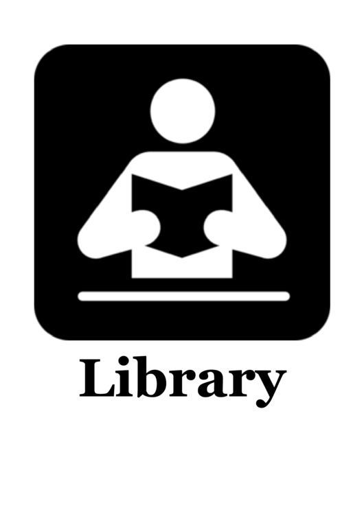 Library Graphic Sign Printable pdf