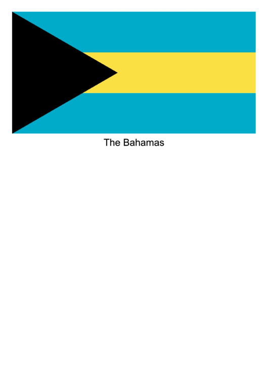 The Bahamas Flag Template Printable pdf