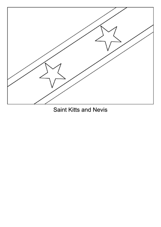 Saint Kitts And Nevis Flag Template