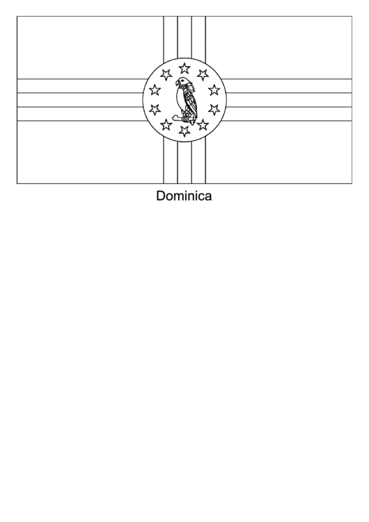 Dominica Flag Template Printable pdf