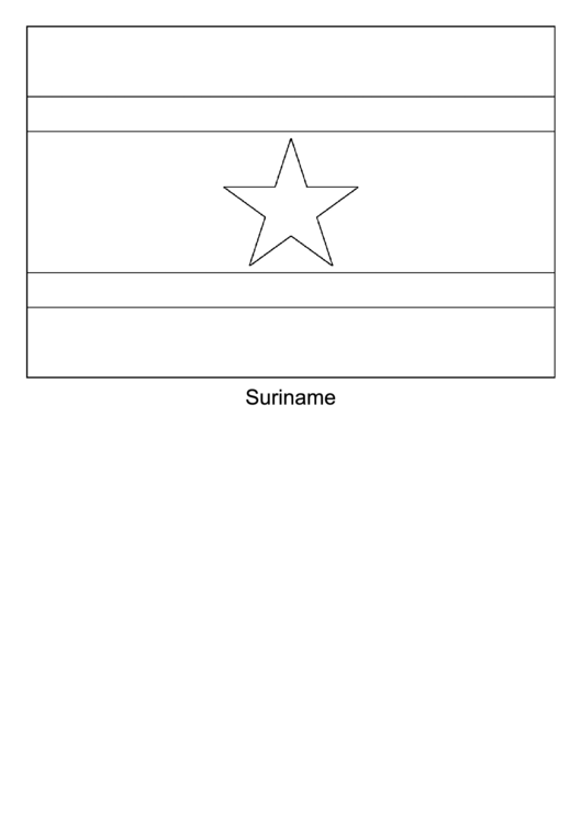Suriname Flag Template Printable pdf