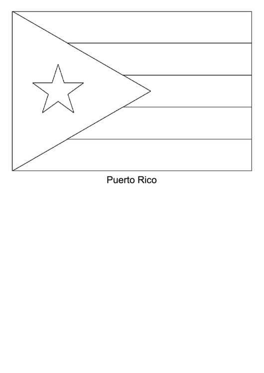 Puerto Rico Flag Template Printable pdf