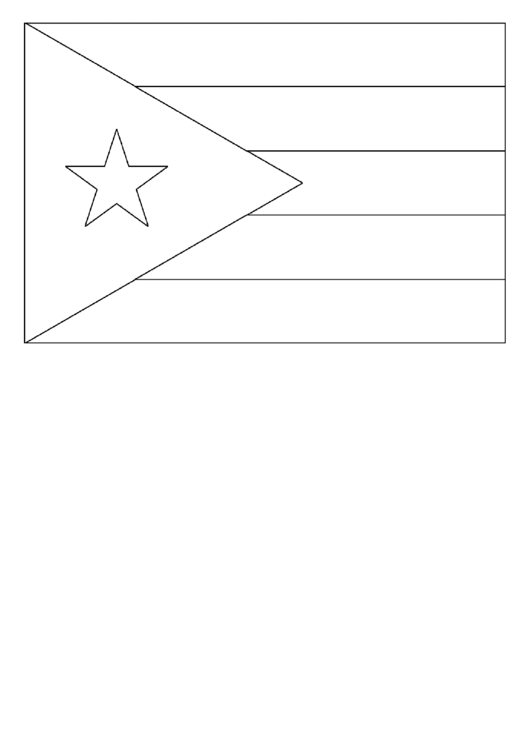 Puerto Rico Flag Template Printable pdf