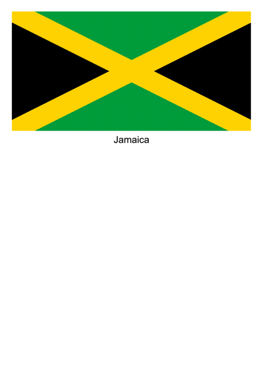 Jamaica Flag Template Printable pdf
