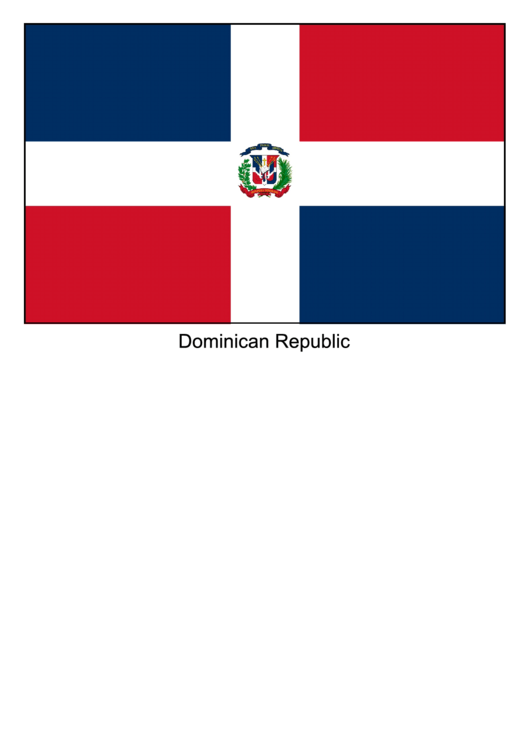 Dominican Republic Flag Template Printable pdf