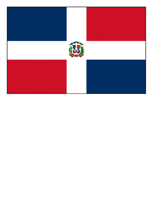 Dominican Republic Flag Template Printable pdf