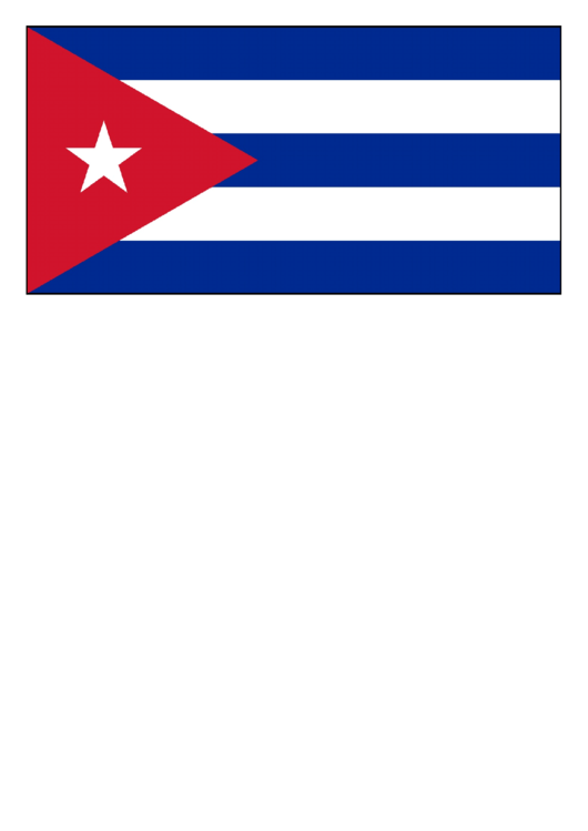 Cuba Flag Template