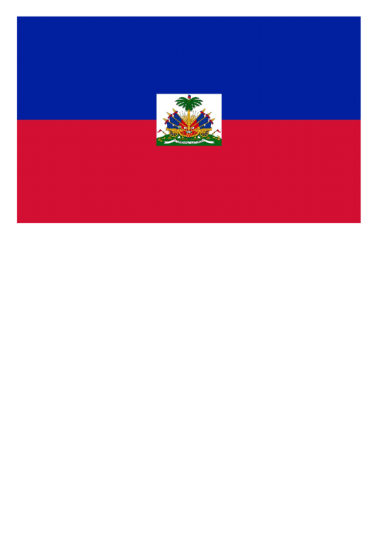 Print Haiti Flag Template. 