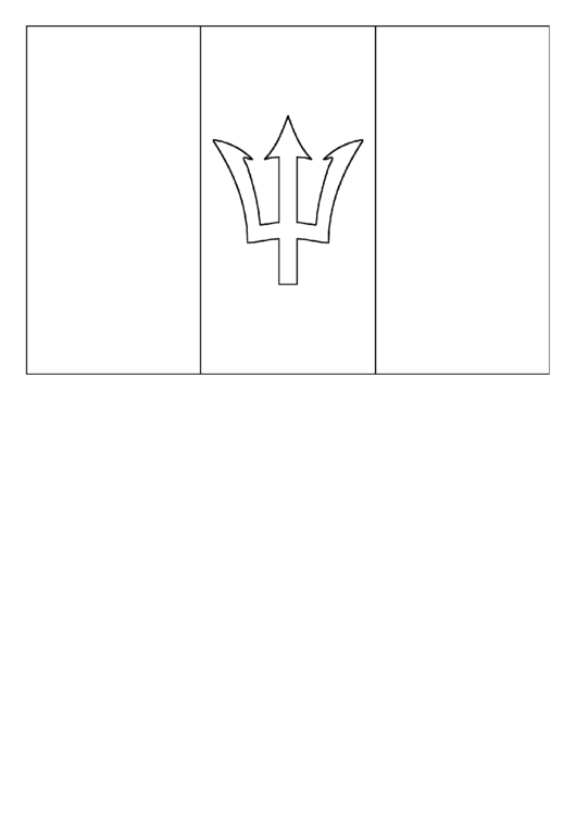 Barbados Flag Template Printable pdf