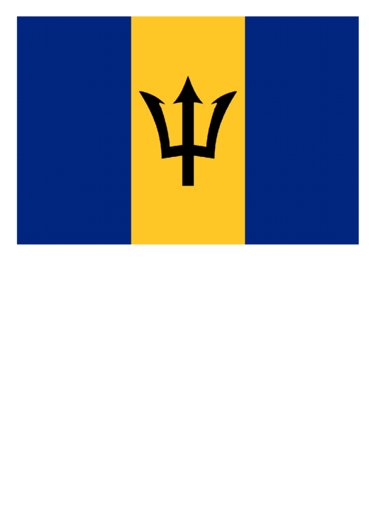 Barbados Flag Template Printable pdf