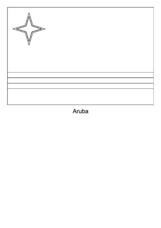 Aruba Flag Template Printable pdf