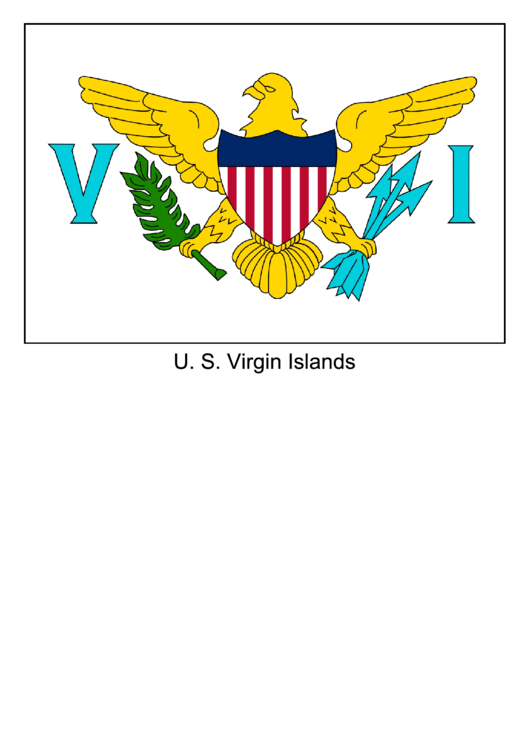 United States Virgin Islands Flag Template Printable pdf