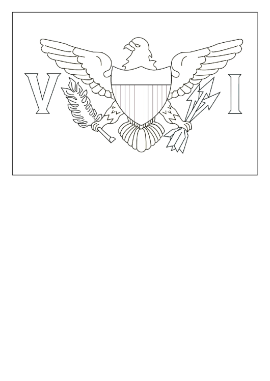 United States Virgin Islands Flag Template Printable pdf