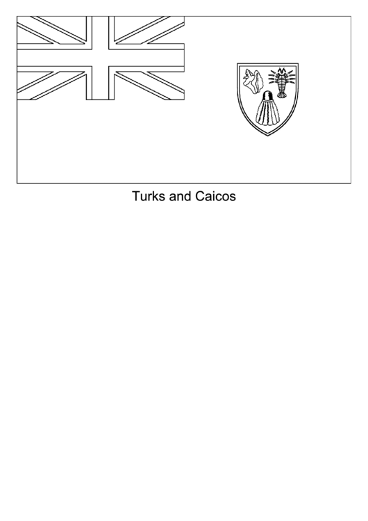 Turks And Caicos Islands Flag Template Printable pdf