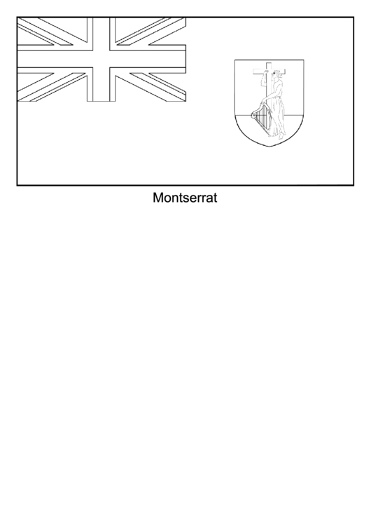 Montserrat Flag Template Printable pdf