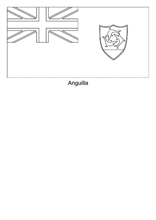Anguilla Flag Template Printable pdf