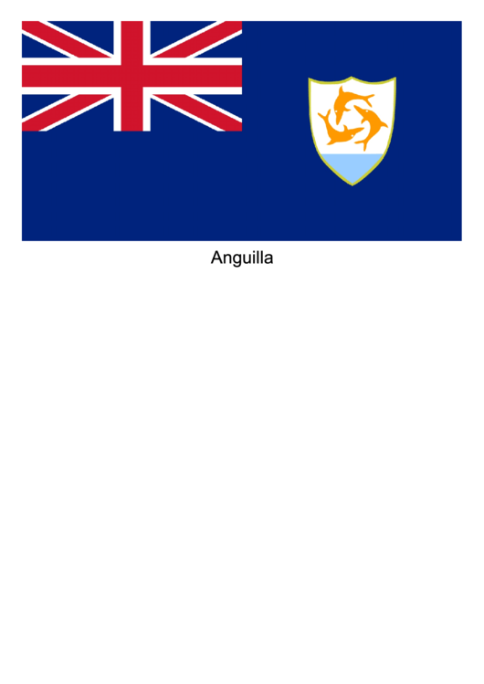 Anguilla Flag Template Printable pdf