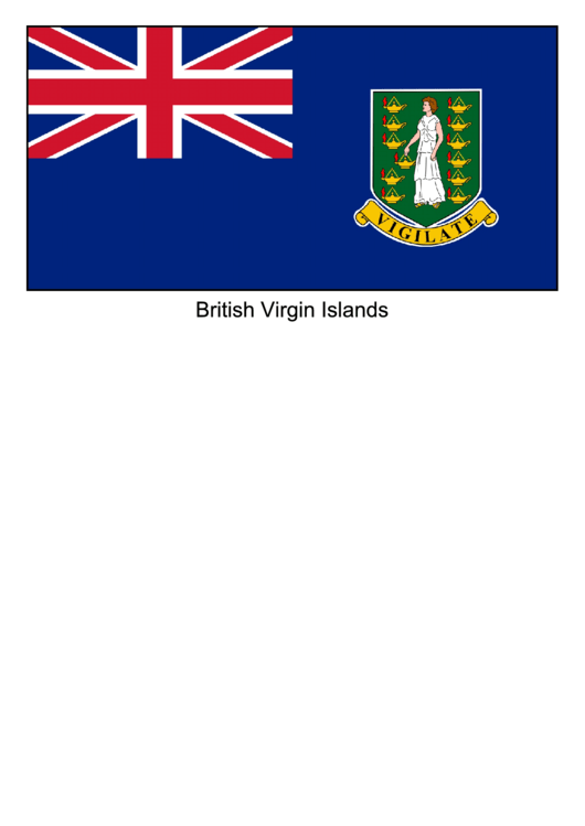 British Virgin Islands Flag Template Printable pdf