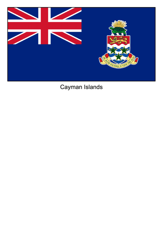 Cayman Islands Flag Template Printable pdf