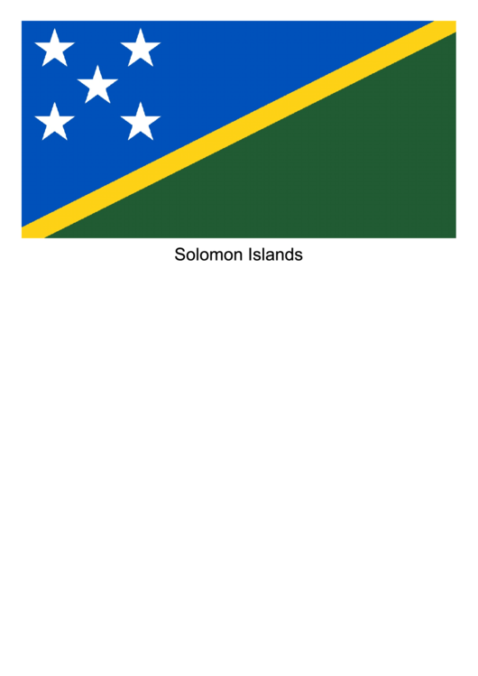 Solomon Islands Flag Template Printable pdf
