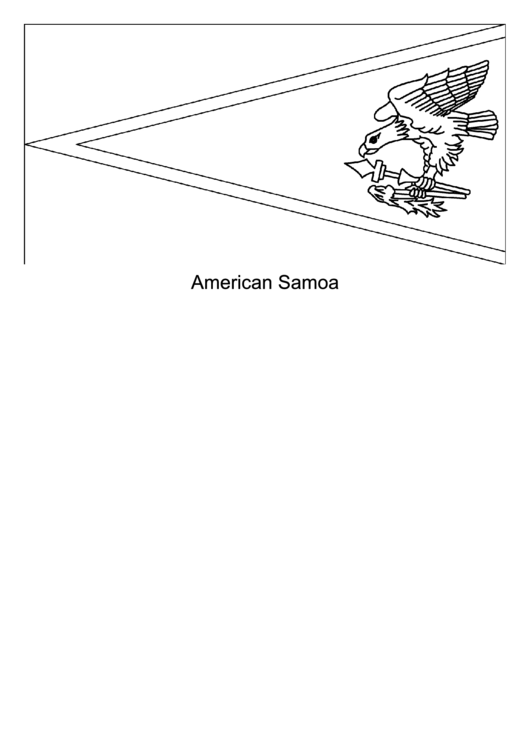 American Samoa Flag Template Printable pdf