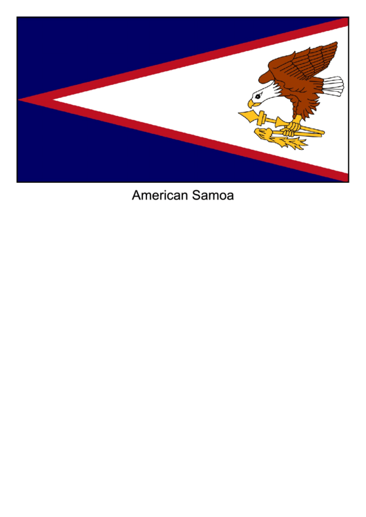 American Samoa Flag Template Printable pdf