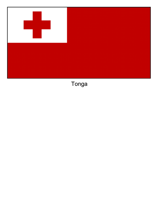 Tonga Flag Template Printable pdf