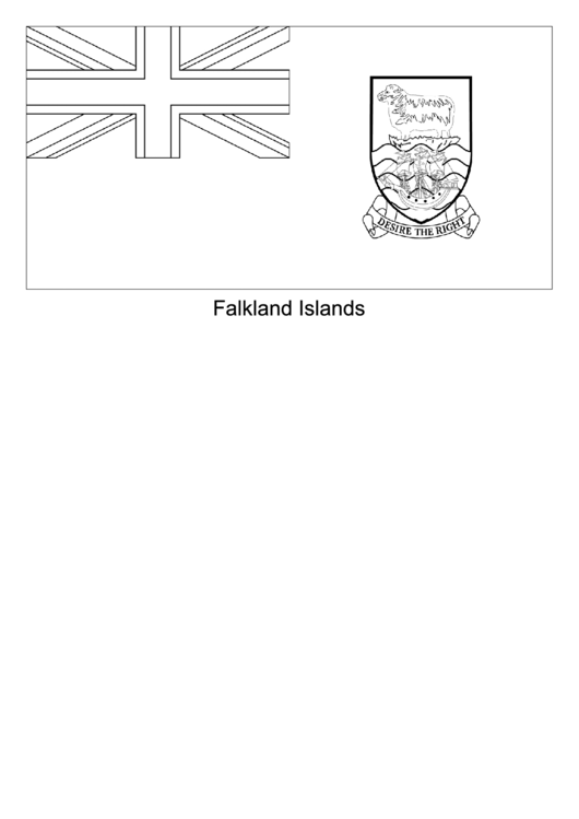 Falkland Islands Flag Template Printable pdf
